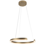 Solaire Ring Pendant - Satin Antique Brass / Acrylic