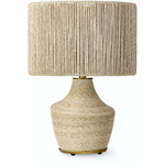 Newport Outdoor Table Lamp - Brass / Rattan