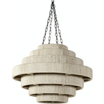 Everly Outdoor Pendant - Matte Black / Natural Abaca