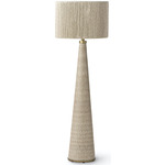 Portland Outdoor Floor Lamp - Brass / Rattan