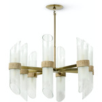 Yvonne Chandelier - Brass / Clear