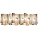 La Lollo Linear Pendant - White / Gold Fume