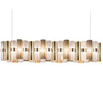 La Lollo Linear Pendant - White / Gold Fume