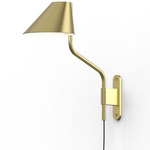 Pitch Plug-In Wall Lamp - Brass