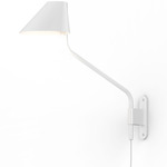 Pitch Plug-In Wall Lamp - Satin White