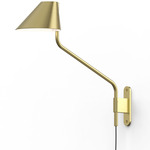 Pitch Plug-In Wall Lamp - Brass