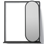 Frame Wall Mirror - Black / Black Oak