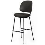 Industry Bar Stool - Black / Bellagio Black Leather