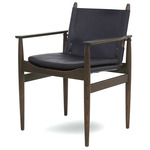 Journey Dining Chair - Natural Walnut / Milano Black Leather