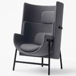 Kite Highback Lounge Chair - Black / Manhattan 804