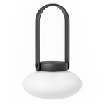 Mun Portable Outdoor Lantern - Black / White