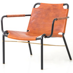 Valet Lounge Chair - Black / Saddle Leather