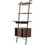 Valet Mixology Center - Black / Natural Walnut