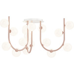 Contour Chandelier - Palazzo Pink / Opal White