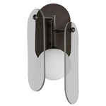 Megalith Glass Wall Sconce - Brushed Bronze / Mirror Smoke