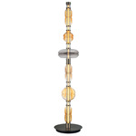 Gusto Floor Lamp - Gunmetal / Amber / Smoke