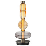 Gusto Table Lamp - Gunmetal / Amber / Smoke