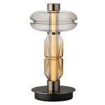 Gusto Table Lamp - Gunmetal / Amber / Smoke