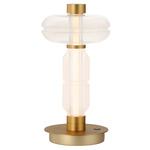 Gusto Table Lamp - Gold / Clear / White