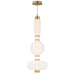 Gusto Pendant - Gold / Clear / White