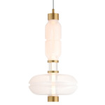Gusto Pendant - Gold / Clear / White
