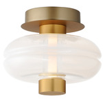 Gusto Wall / Ceiling Light - Gold / Clear / White