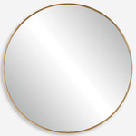 Junius Large Round Mirror - Antique Gold Leaf / Mirror