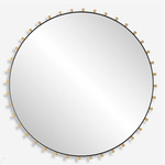 Cosmopolitan Round Mirror - Matte Black / Brass / Mirror