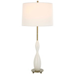 Annora Table Lamp - Brass / White / White Linen
