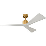 Adler Ceiling Fan - Burnished Brass / Matte White