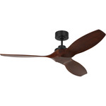 Collins Smart Ceiling Fan - Midnight Black / Dark Walnut