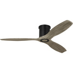 Collins Smart Hugger Ceiling Fan - Aged Pewter / Light Grey Weathered Oak