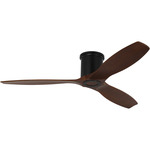 Collins Smart Hugger Ceiling Fan - Midnight Black / Dark Walnut