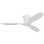 Collins Smart Hugger Ceiling Fan - Matte White / Matte White