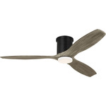 Collins Smart Hugger Ceiling Fan - Aged Pewter / Light Grey Weathered Oak