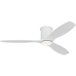 Collins Smart Hugger Ceiling Fan - Matte White / Matte White