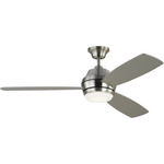 Ikon Ceiling Fan with Color Select Light - Brushed Steel / Silver