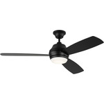 Ikon Ceiling Fan with Color Select Light - Midnight Black / Midnight Black