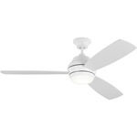 Ikon Ceiling Fan with Color Select Light - Matte White / Matte White