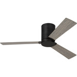 Rozzen Hugger Ceiling Fan - Aged Pewter / Light Grey Weathered Oak