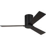 Rozzen Hugger Ceiling Fan - Midnight Black / Midnight Black / American Walnut