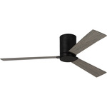 Rozzen Hugger Ceiling Fan - Aged Pewter / Light Grey Weathered Oak