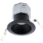 Pop-In 4IN Round Color-Select Remodel Housing/Trim - Black / Frosted