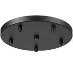 Multi Point Round Canopy - Matte Black