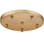 Multi Point Round Canopy - Rubbed Brass