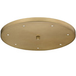 Multi Point Round Canopy - Rubbed Brass