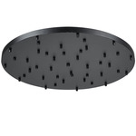 Multi Point Round Canopy - Matte Black