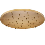 Multi Point Round Canopy - Rubbed Brass