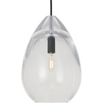 Alina Medium Accent Pendant - Nightshade Black / Clear