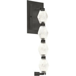 Collier 28 Wall Sconce - Dark Bronze / Clear